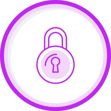 kilit düz simge vektör çizim