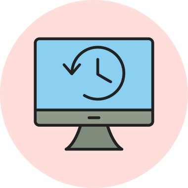 Tarih web simgesi. Basit resimleme