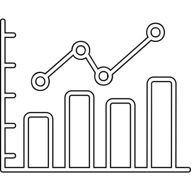 bar çizelgesi simgesi, vektör illüstrasyonu 