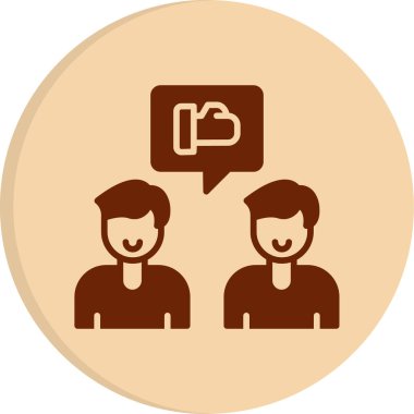 Takım beyin fırtınası fikirleri simgesi, vektör illüstrasyonu basit tasarım