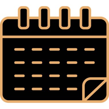 Takvim simgesi, vektör illüstrasyonu basit tasarım