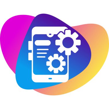 Mobil Ayarlar ikon vektör çizimi