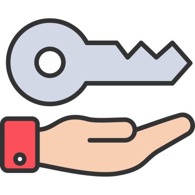 anahtar simgesi, vektör illüstrasyonu basit tasarım