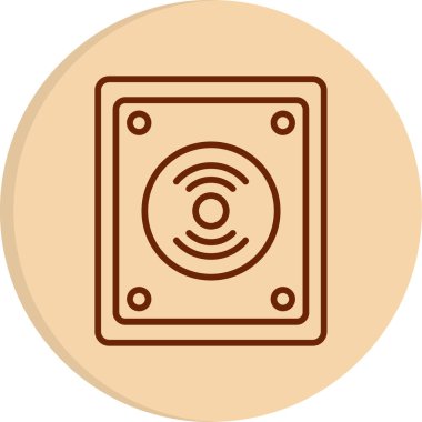 Acil Düğme Web simgesi, vektör illüstrasyonu  