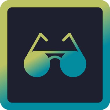 Gözlük. Web simgesi basit illüstrasyon