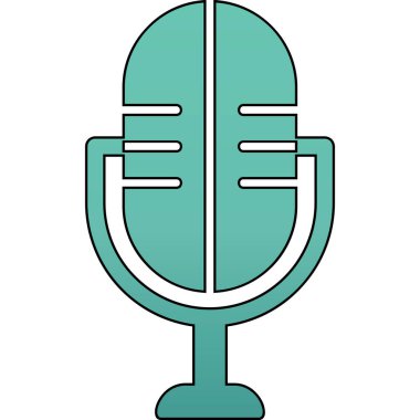 Retro mikrofonun vektör illüstrasyonu