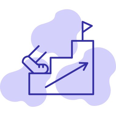 Adımlar web simgesinin vektör illüstrasyonu