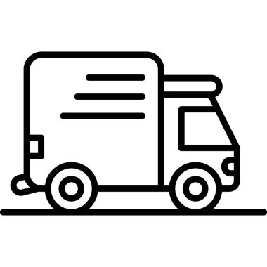 kamyon simgesi, vektör illüstrasyon tasarımı 