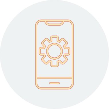 akıllı telefon ayarlama web simgesi vektör çizimi 