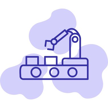 Otomasyon web simgesi, vektör illüstrasyonu