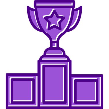 Galibiyet kupa vektör simgesi