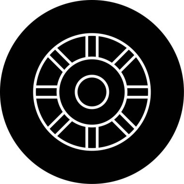 Renk Çemberi web simgesi, vektör illüstrasyonu