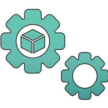 Vitesli ayar simgesi, vektör illüstrasyonu basit tasarım