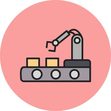 Otomasyon web simgesi, vektör illüstrasyonu