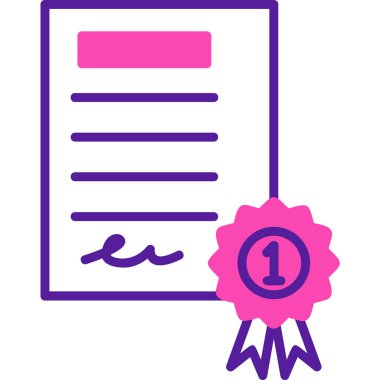 Sertifika. Web simgesi basit tasarım