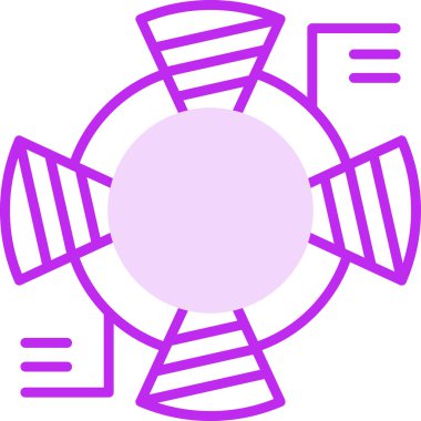 Donut Çizelgesi simgesinin vektör çizimi 