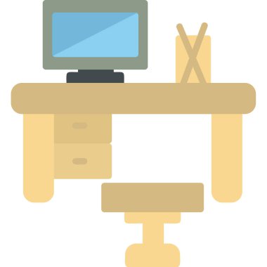 işyeri web simgesi vektör illüstrasyonu