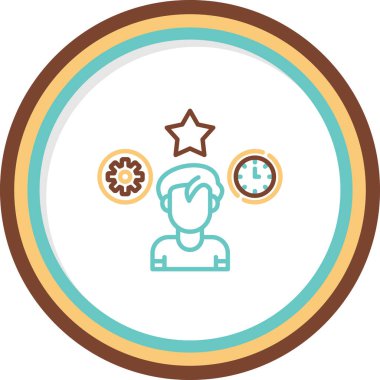 Çoklu görev simgesi, vektör illüstrasyonu 