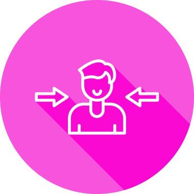 Oklu adam, vektör illüstrasyonu 