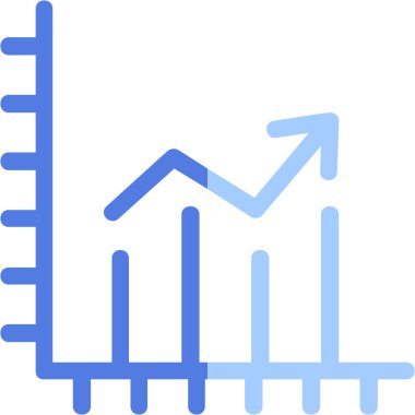 Büyüme grafiği Web simgesi basit illüstrasyon