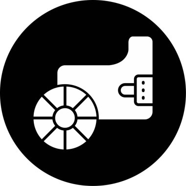 Savaş Arabası web simgesi, vektör illüstrasyonu