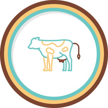 İnek. Web simgesi basit illüstrasyon 