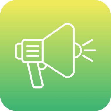 megafon web simgesi, vektör çizim 