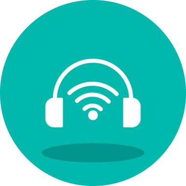 Çevrimiçi Podcast ikon vektör çizimi