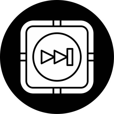 İleri düğme ikon vektör şablonunu atla