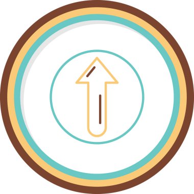 Yukarı Ok web simgesi, vektör illüstrasyonu