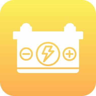 Araba pil simgesi, vektör çizim 