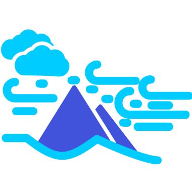 Kum fırtınası web simgesi, vektör illüstrasyonu