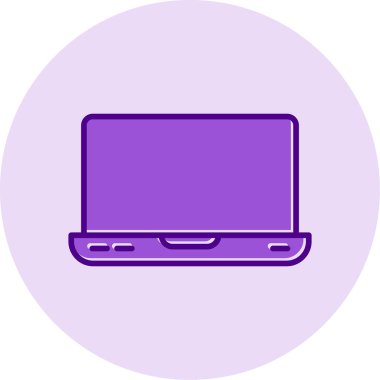 dizüstü bilgisayar simgesi, vektör illüstrasyonu basit tasarım