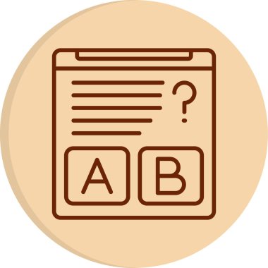 Quiz web simgesi vektör illüstrasyonu