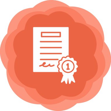Sertifika. Web simgesi basit tasarım