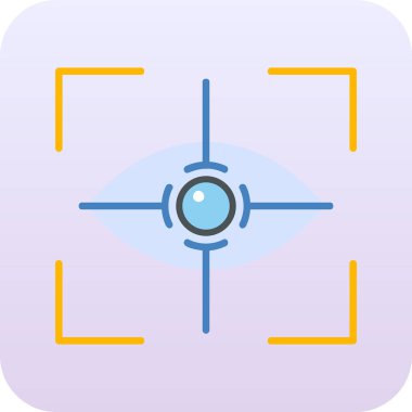 Göz. Web simgesi basit illüstrasyon