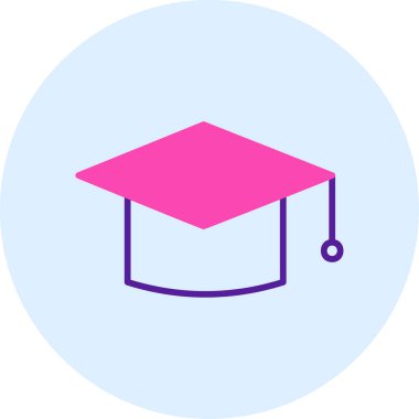 mezuniyet şapkası, web simgesi basit illüstrasyon