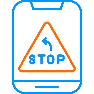 cep telefonu GPS uygulama simgesi, vektör illüstrasyonu basit tasarım