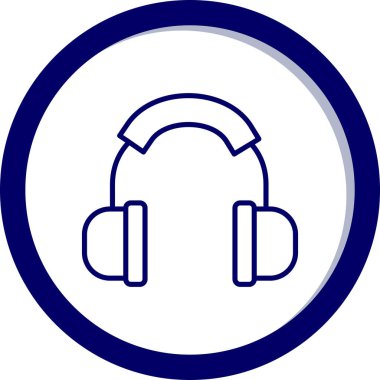 Kulaklık. Web simgesi basit illüstrasyon 