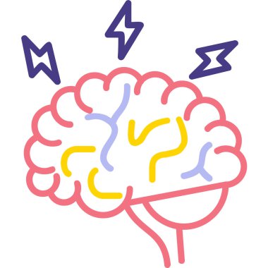 Beyin fırtınası web simgesi, vektör illüstrasyonu 