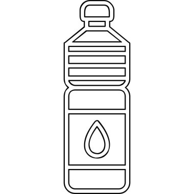 Su şişesi. Web simgesi basit illüstrasyon