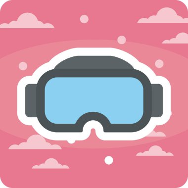 Gözlükler. Web simgesi basit illüstrasyon