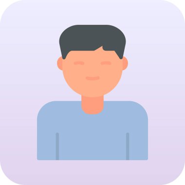  Erkek kullanıcı. Web simgesi basit illüstrasyon