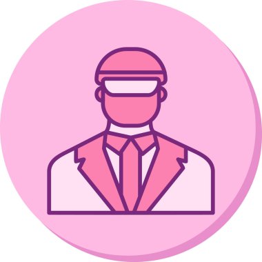 Güvenlik subayı simgesi, vektör illüstrasyonu basit tasarım