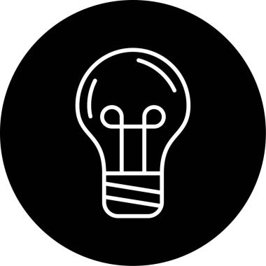 ampul simgesi, vektör illüstrasyonu