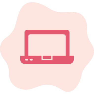 dizüstü bilgisayar simgesi, vektör illüstrasyonu basit tasarım