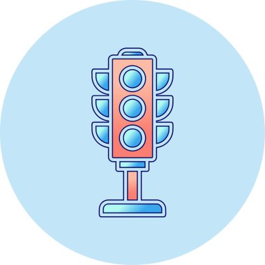 Trafik ışığı. Web simgesi basit illüstrasyon