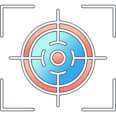 Hedef. Web simgesi basit illüstrasyon