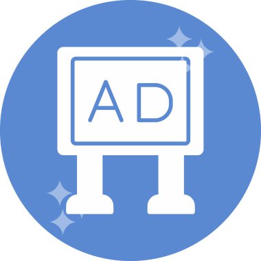 Poster ağ simgesi, vektör illüstrasyonu