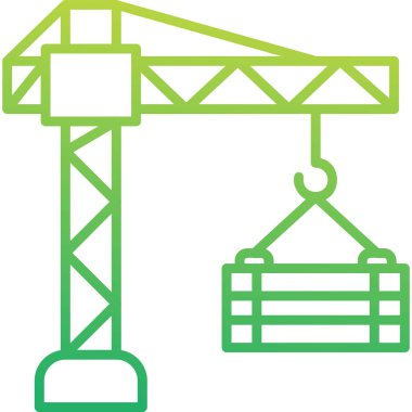 Vinç. Web simgesi basit illüstrasyon 